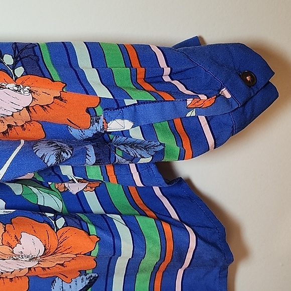 Anthropologie Maeve Elan Scarf-Printed Floral Tie Front Blouse Sz 10 - Picture 15 of 16